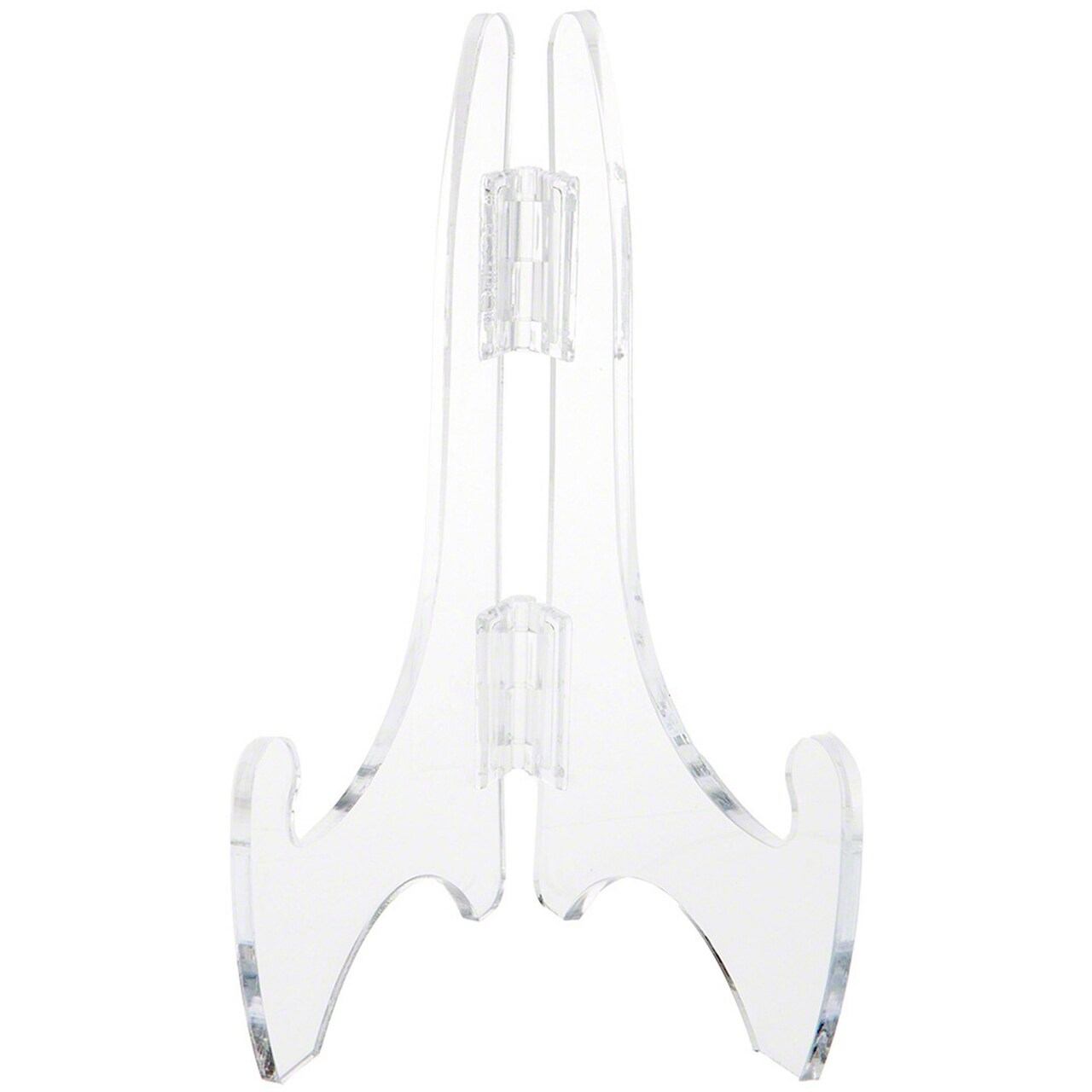 Plymor Clear Acrylic Adjustable Folding Display Easel, 7.5" H x 5" D (For 12" Plates)